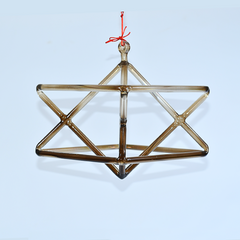 TXTone Brown Crystal Singing Merkaba Pyramid With Carrier Bag For Meditation Healing