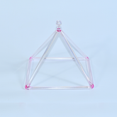 TXTone Blush Triangle Crystal Singing Pyramid With Carrier Bag For Meditation Healing