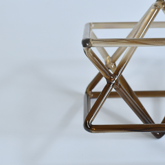 TXTone Brown Crystal Singing Merkaba Pyramid With Carrier Bag For Meditation Healing