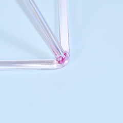 TXTone Blush Triangle Crystal Singing Pyramid With Carrier Bag For Meditation Healing