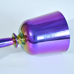 TXTone Titanium - Plated Opaque Double - Headed Crystal Singing Grail With Carrying Case And Mallet