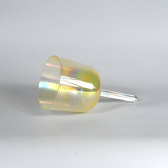 TXTone Yellow Alchemy Handle Crystal Singing Bowl With Carrier Bag For Chakra Healing Meditation