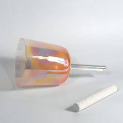 TXTone Orange Alchemy Handle Crystal Singing Bowl With Carrier Bag For Chakra Healing Meditation