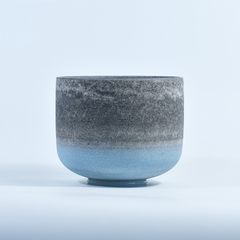 TXTone Gemstone Fusion Crystal Singing Bowls-Obsidian & Amazonite With Carrier Bag For Chakra Healing Meditation