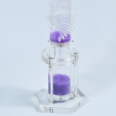 TXTone Purple Small Glass Microbeads Rain Stick 60s Longer With Acrylic Stand Holder