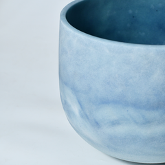 TXTone 12" 'Blue Smoke' Lapis Lazuli Crystal Singing Bowl - 432Hz G Note - One of a Kind With Carrier Bag For Chakra Healing Meditation