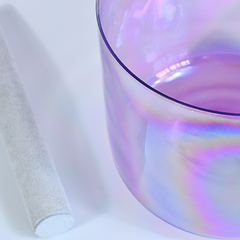 TXTone Purple Alchemy Crystal Singing Bowl With Carrier Bag For Chakra Healing Meditation