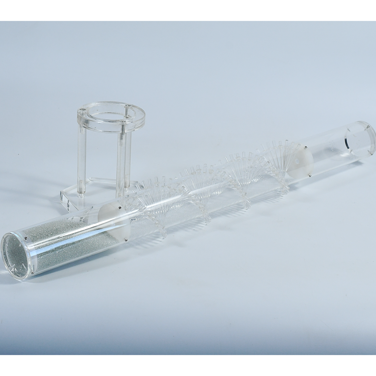 TXTone Small Glass Microbeads Rain Stick 60s Longer With Acrylic Stand Holder