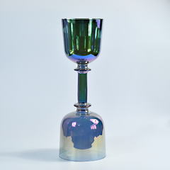 TXTone Titanium - Plated Translucent Double - Headed Crystal Singing Grail With Carrying Case And Mallet