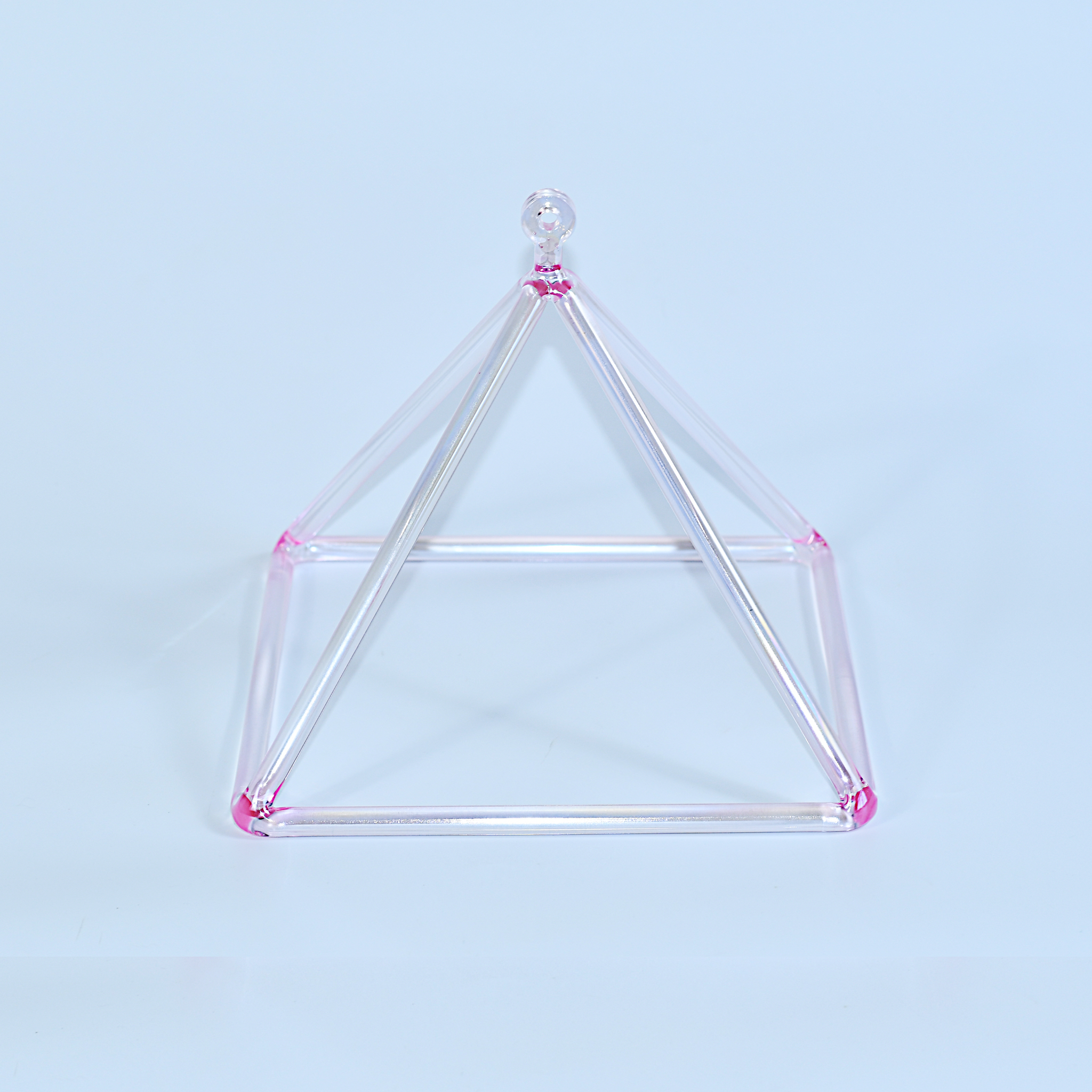TXTone Blush Triangle Crystal Singing Pyramid With Carrier Bag For Meditation Healing