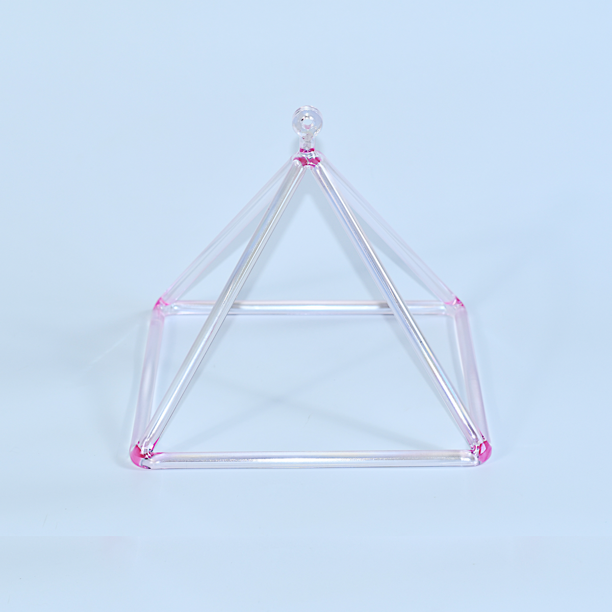 TXTone Blush Triangle Crystal Singing Pyramid With Carrier Bag For Meditation Healing