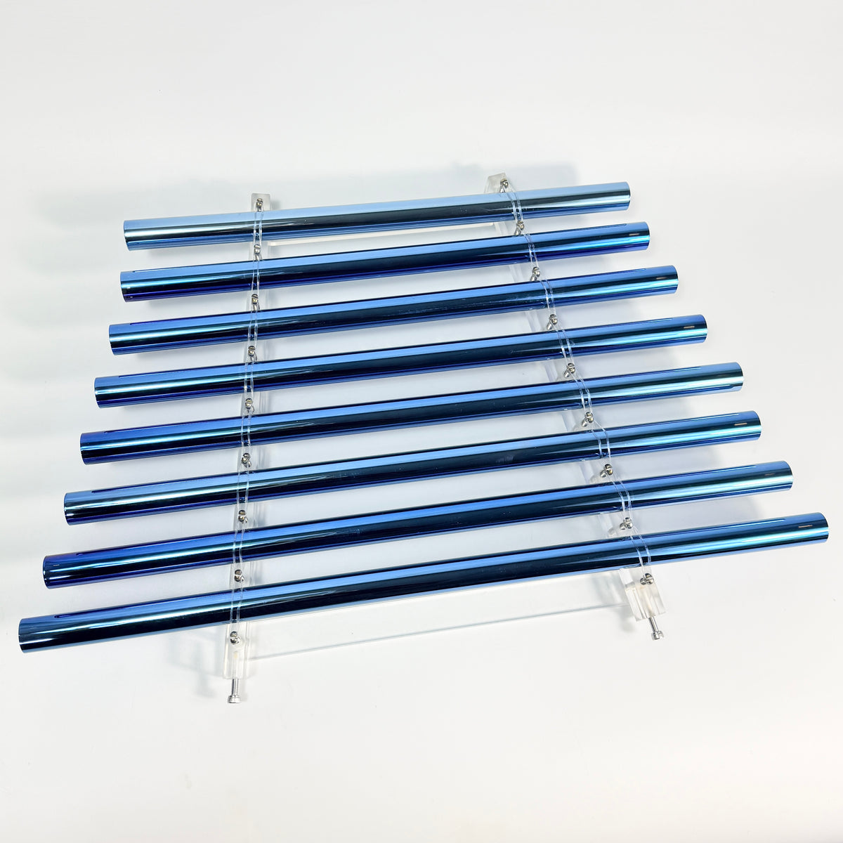 TXTone 432HZ Titanium - Plated Blue Crystal Singing Harp With 8 Notes & Alumina Alloy Box For Meditation Healing| Sound Healing | Chakra Balancing | Meditation Instrument