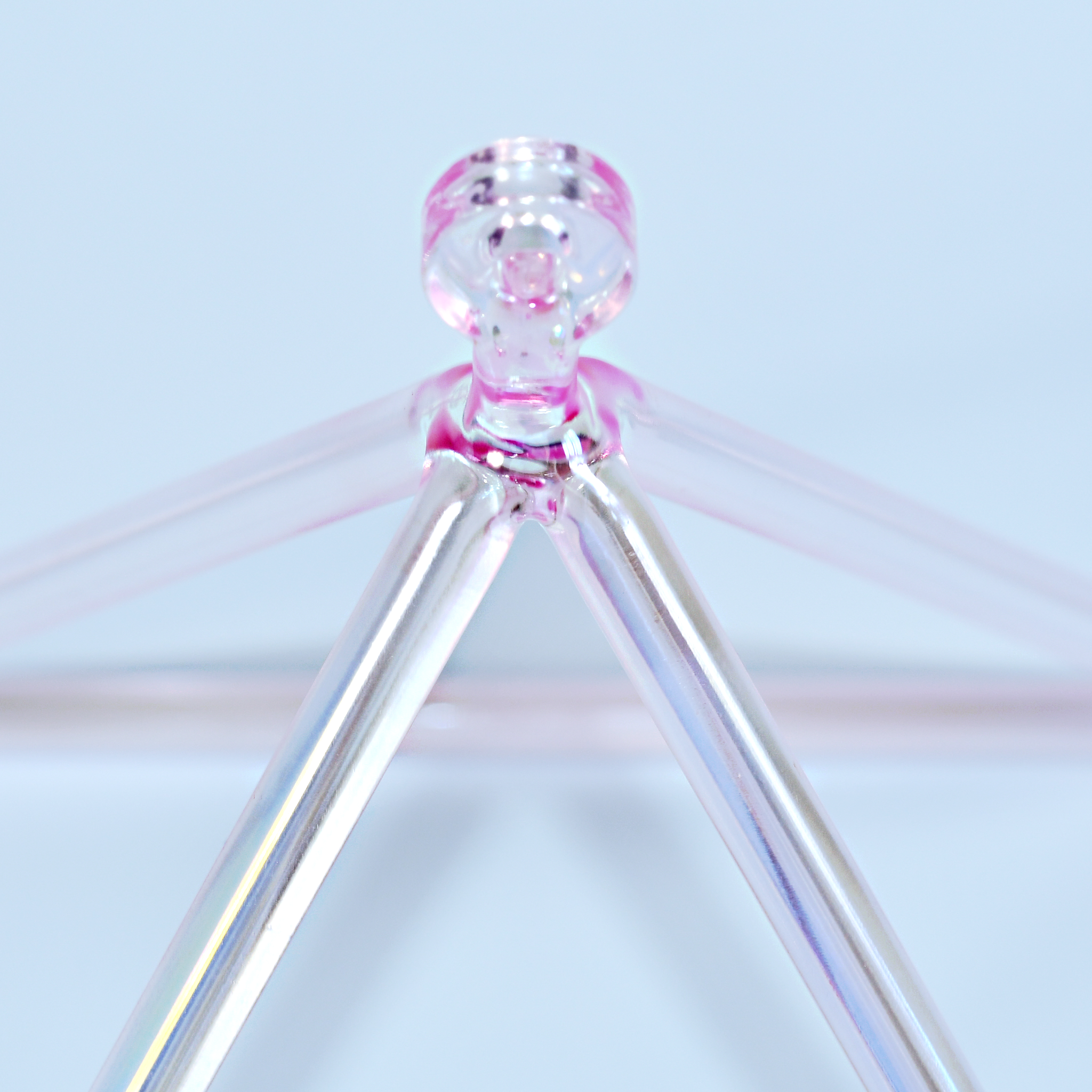 TXTone Blush Triangle Crystal Singing Pyramid With Carrier Bag For Meditation Healing