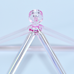 TXTone Blush Triangle Crystal Singing Pyramid With Carrier Bag For Meditation Healing