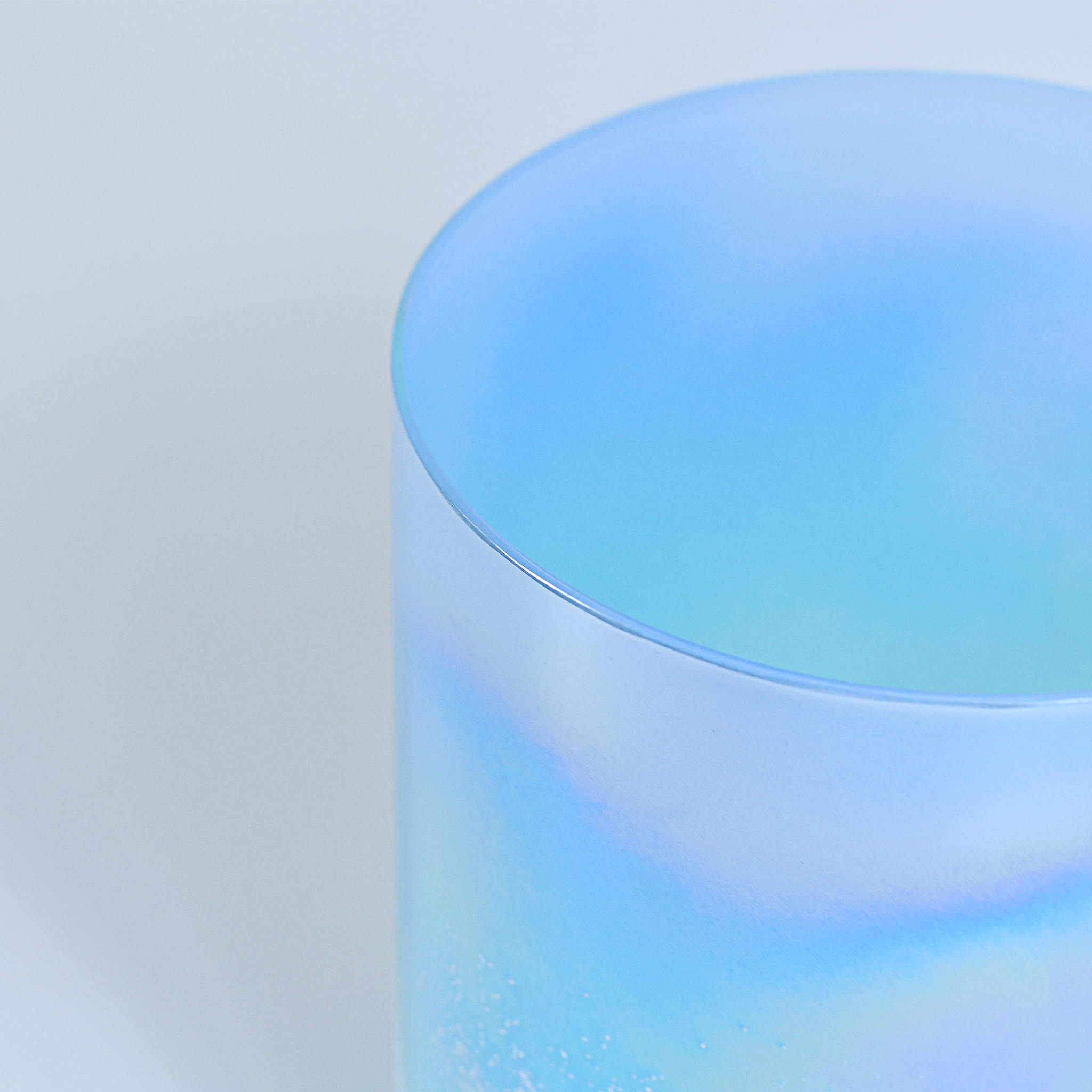 TXTone Cyan Glaze Sand Snow Alchemy Crystal Singing Bow With Carrier Bag For Chakra Healing Meditation