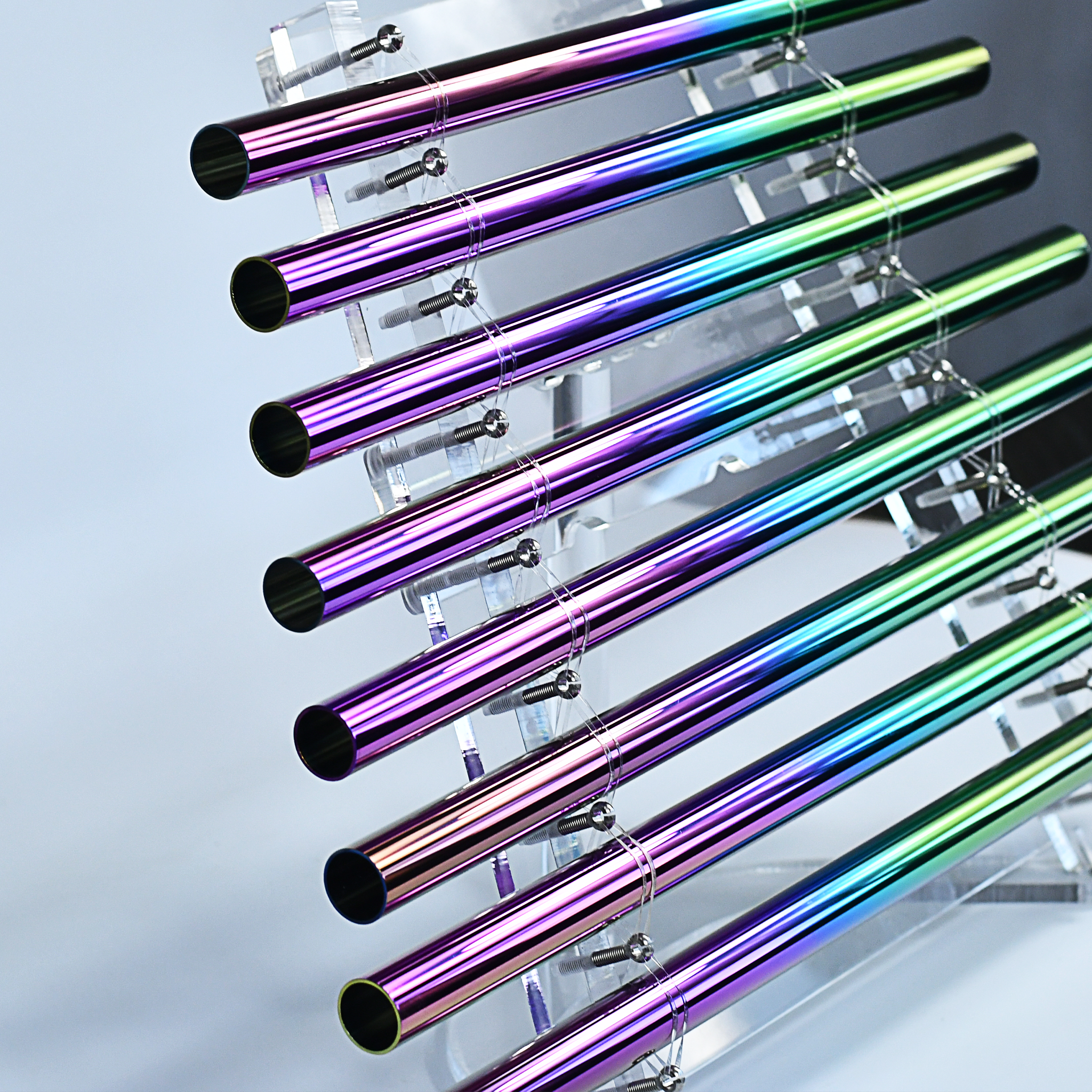 TXTone 432HZ Titanium - Plated Crystal Singing Harp With 8 Notes & Alumina Alloy Box For Meditation Healing