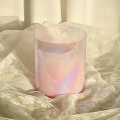 TXTone Pink Alchemy Crystal Singing Bowl With Carrier Bag For Chakra Healing Meditation