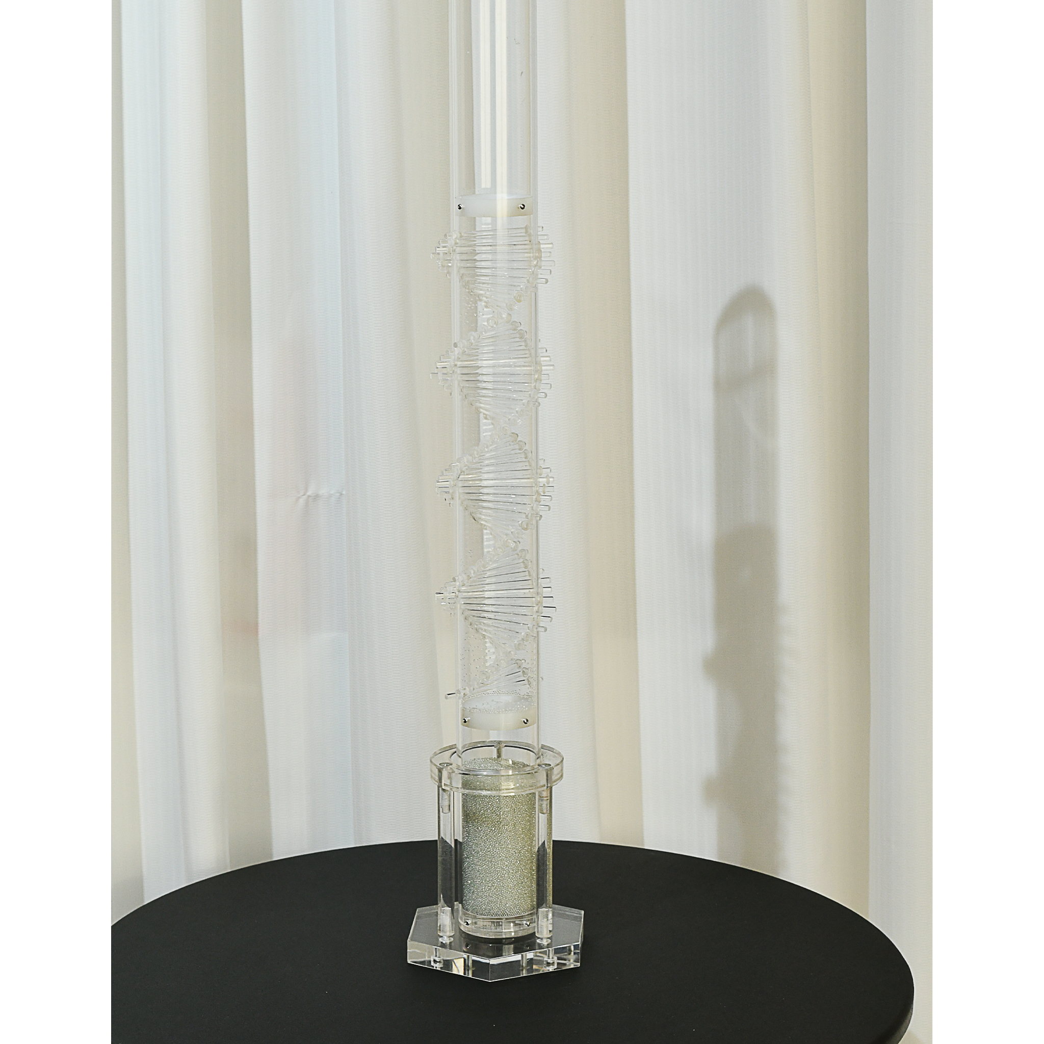 TXTone Small Glass Microbeads Rain Stick 60s Longer With Acrylic Stand Holder