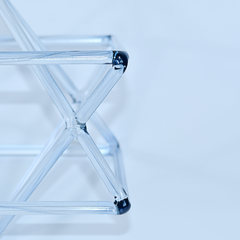 TXTone Ice-Blue Crystal Singing Merkaba  Pyramid With Carrier Bag For Meditation Healing