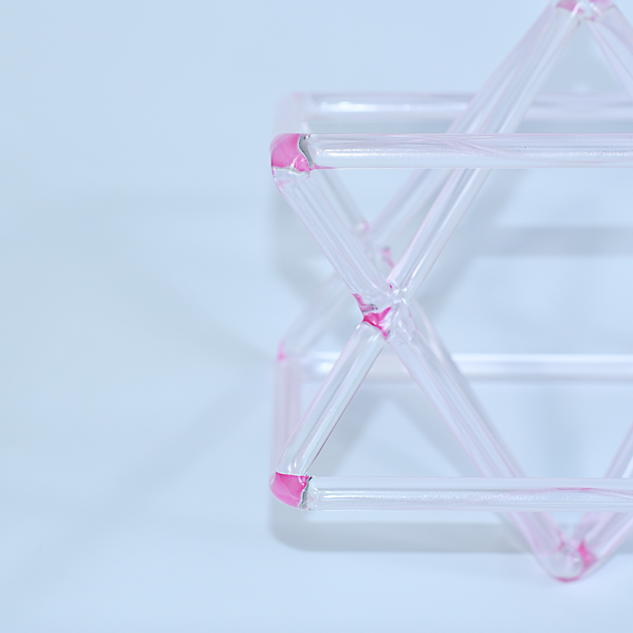 TXTone Blush Crystal Singing  Merkaba Pyramid With Carrier Bag For Meditation Healing