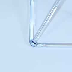 TXTone Ice-Blue Triangle Crystal Singing Pyramid With Carrier Bag For Meditation Healing