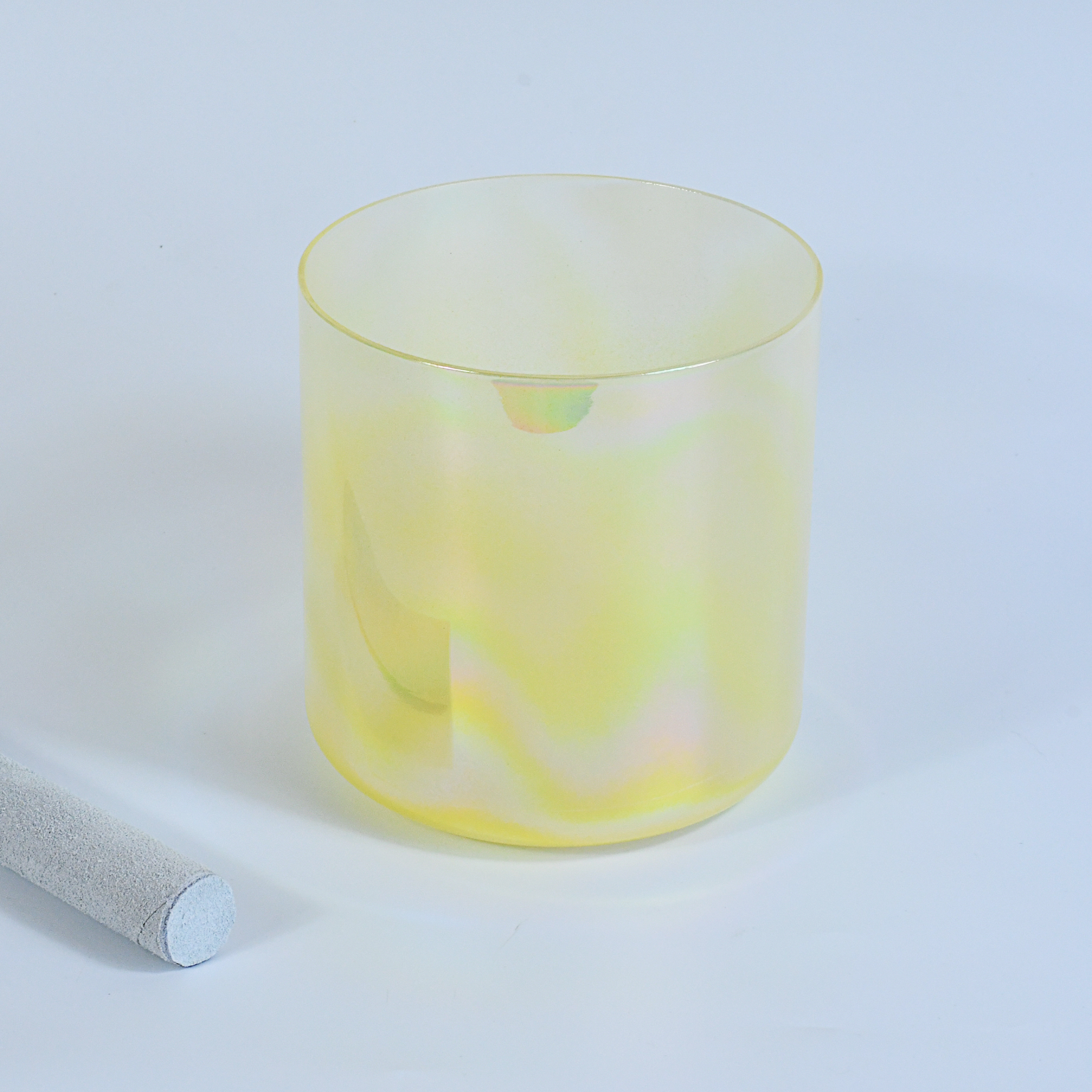 TXTone Yellow Alchemy Crystal Singing Bowl With Carrier Bag For Chakra Healing Meditation