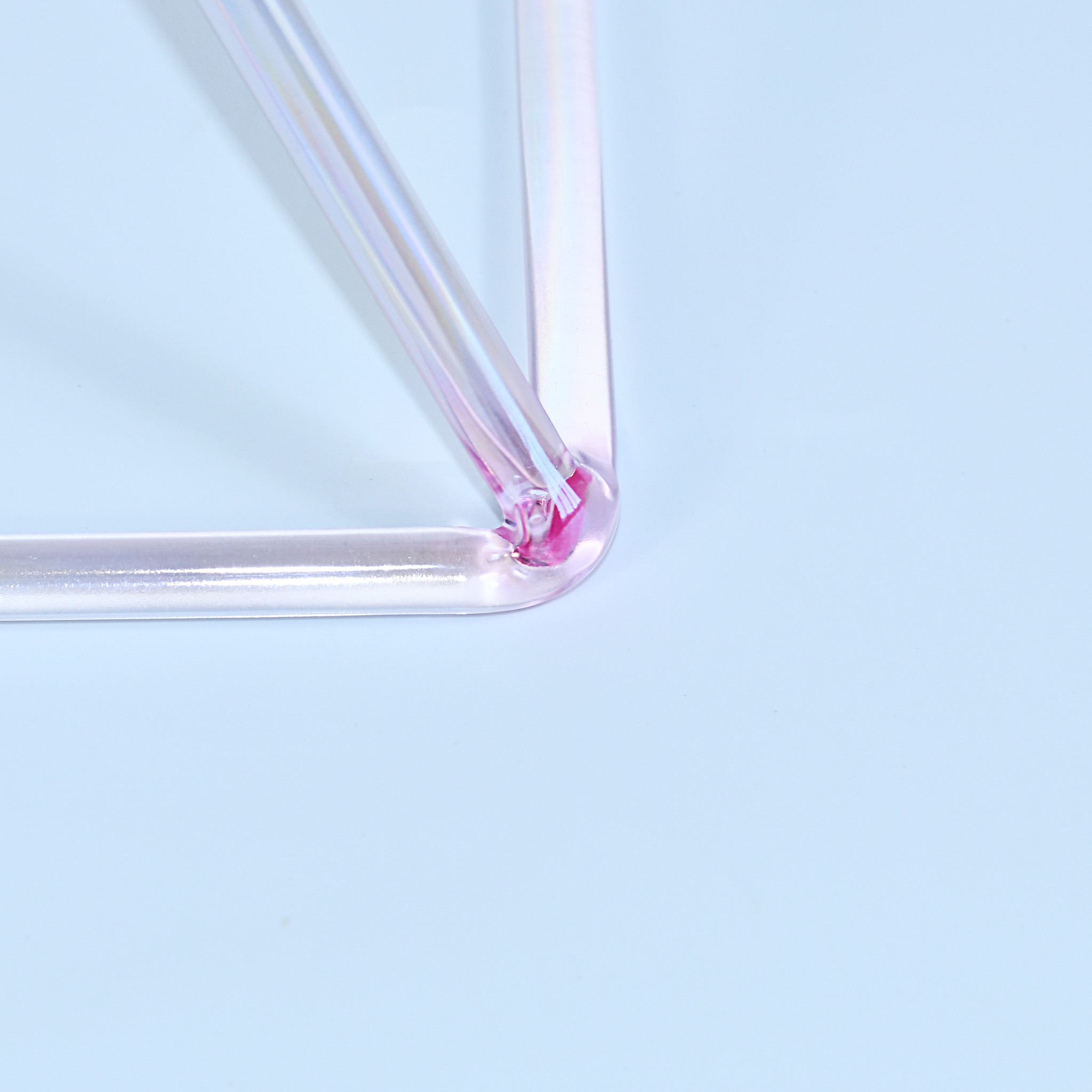 TXTone Blush Triangle Crystal Singing Pyramid With Carrier Bag For Meditation Healing