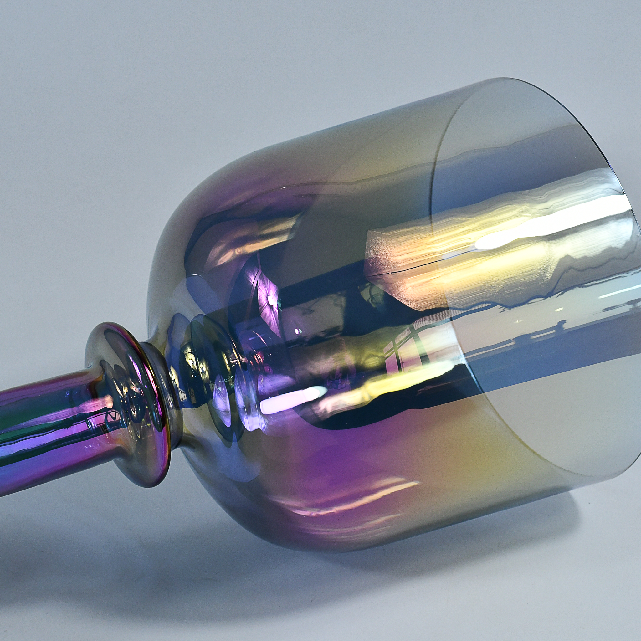 TXTone Titanium - Plated Translucent Double - Headed Crystal Singing Grail With Carrying Case And Mallet