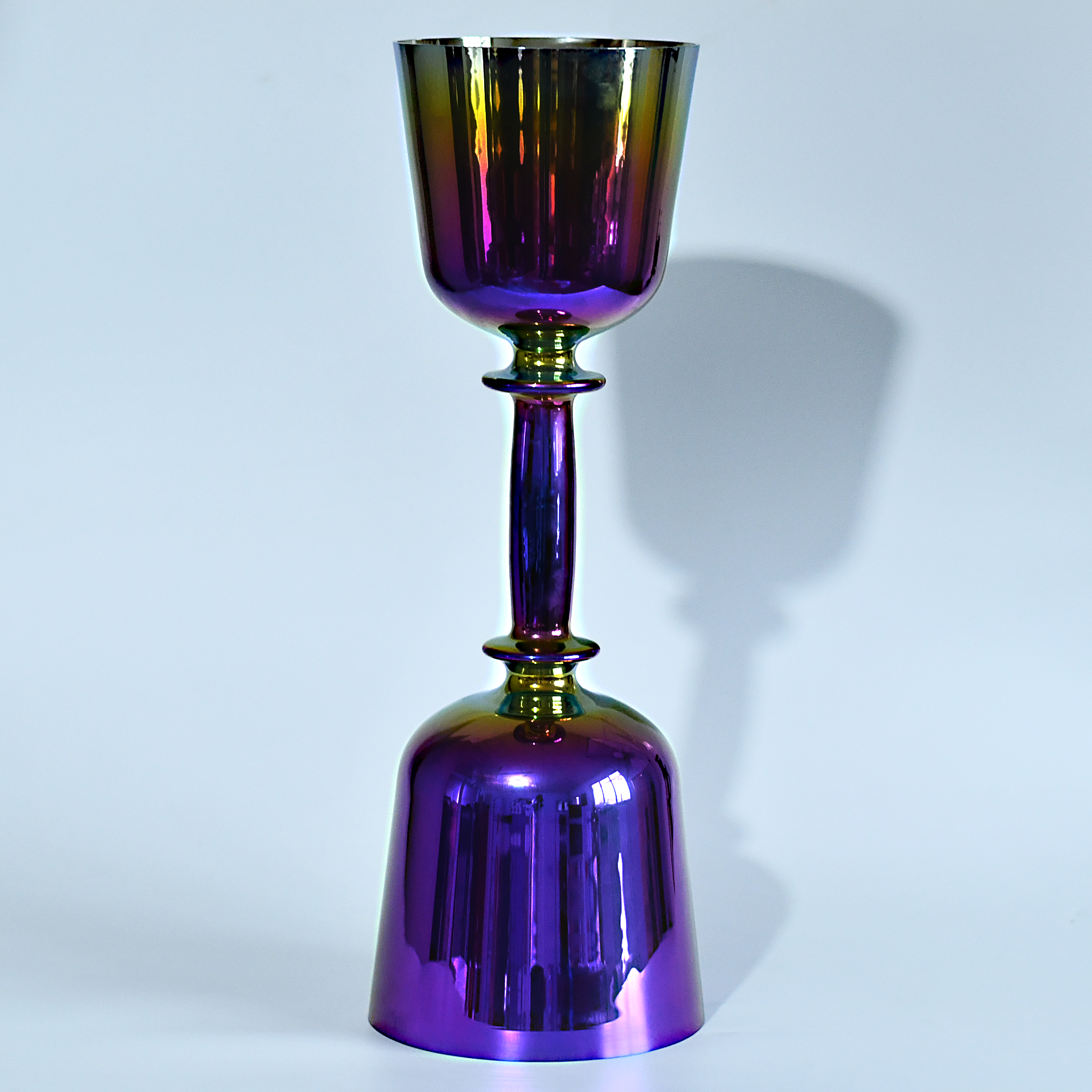 TXTone Titanium - Plated Opaque Double - Headed Crystal Singing Grail With Carrying Case And Mallet