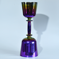 TXTone Titanium - Plated Opaque Double - Headed Crystal Singing Grail With Carrying Case And Mallet
