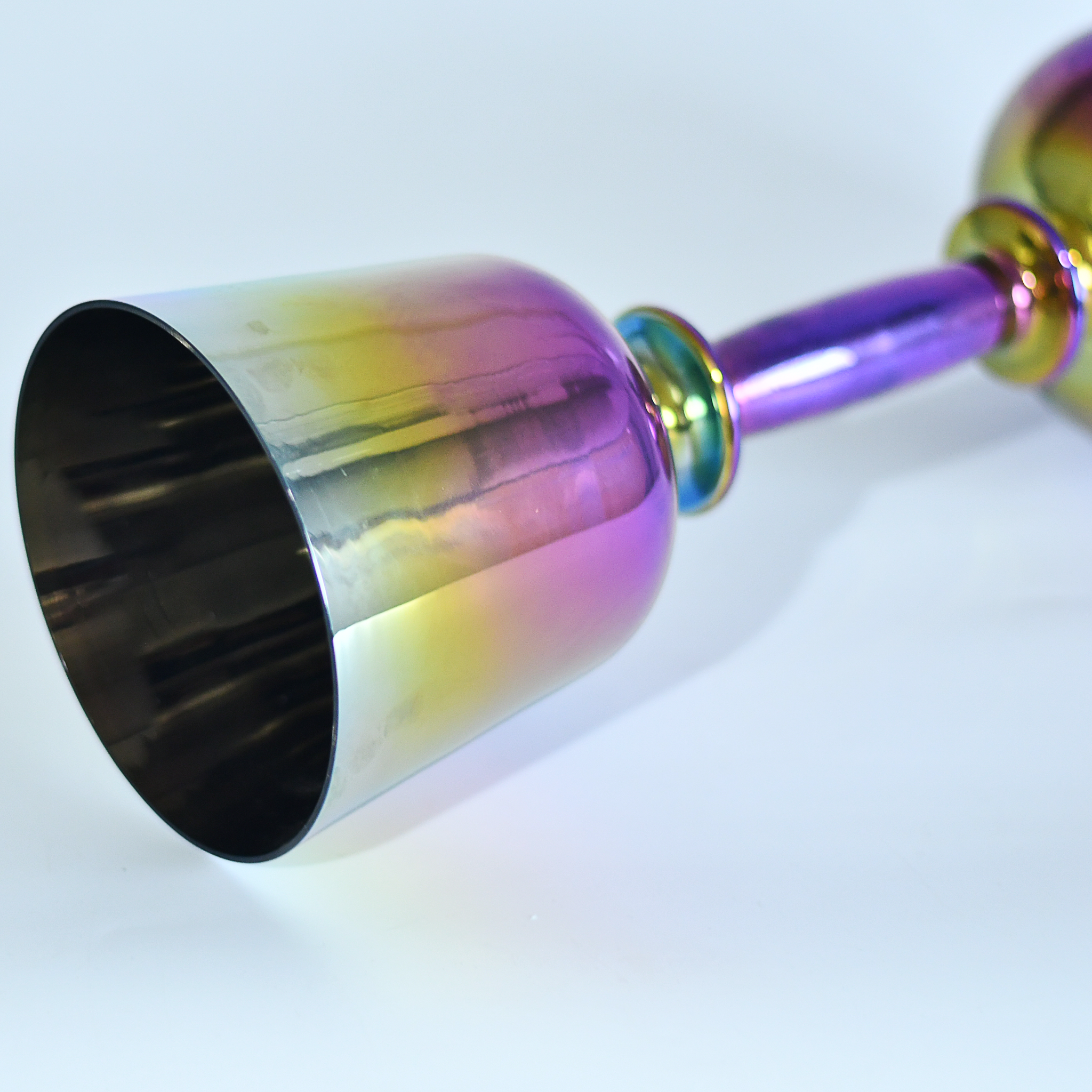 TXTone Titanium - Plated Opaque Double - Headed Crystal Singing Grail With Carrying Case And Mallet