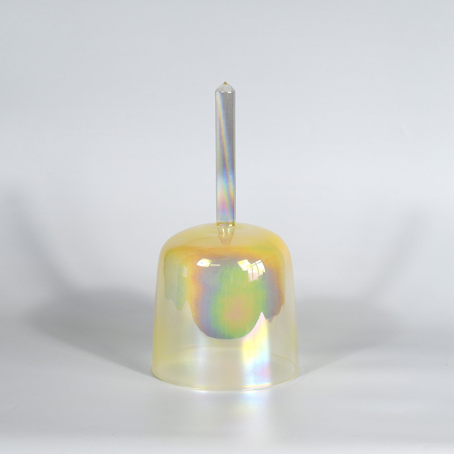 TXTone Yellow Alchemy Handle Crystal Singing Bowl With Carrier Bag For Chakra Healing Meditation