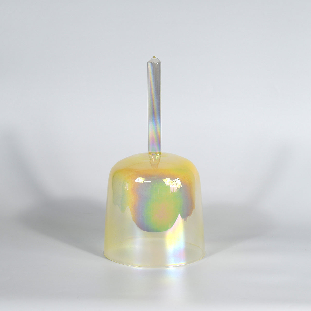 TXTone Yellow Alchemy Handle Crystal Singing Bowl With Carrier Bag For Chakra Healing Meditation