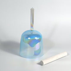TXTone Blue Alchemy Handle Crystal Singing Bowl With Carrier Bag For Chakra Healing Meditation