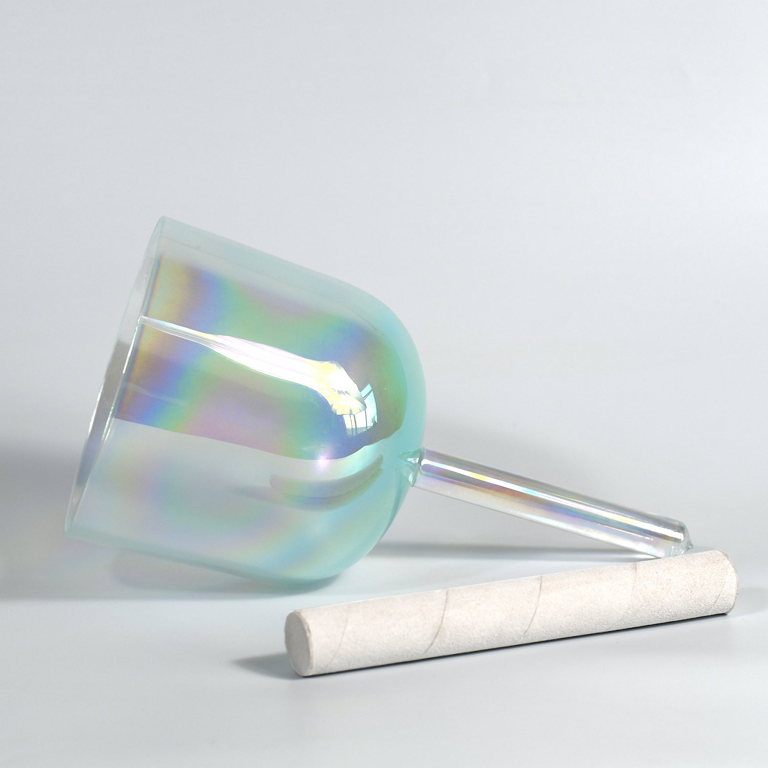 TXTone Green Alchemy Handle Crystal Singing Bowl With Carrier Bag For Chakra Healing Meditation