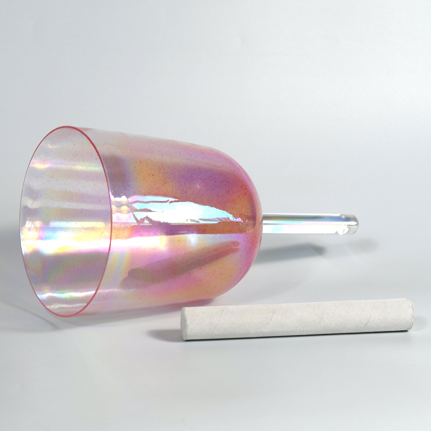 TXTone Red Alchemy Handle Crystal Singing Bowl With Carrier Bag For Chakra Healing Meditation