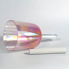 TXTone Red Alchemy Handle Crystal Singing Bowl With Carrier Bag For Chakra Healing Meditation