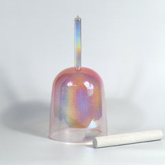 TXTone Red Alchemy Handle Crystal Singing Bowl With Carrier Bag For Chakra Healing Meditation