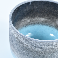 TXTone Gemstone Fusion Crystal Singing Bowls-Obsidian & Amazonite With Carrier Bag For Chakra Healing Meditation