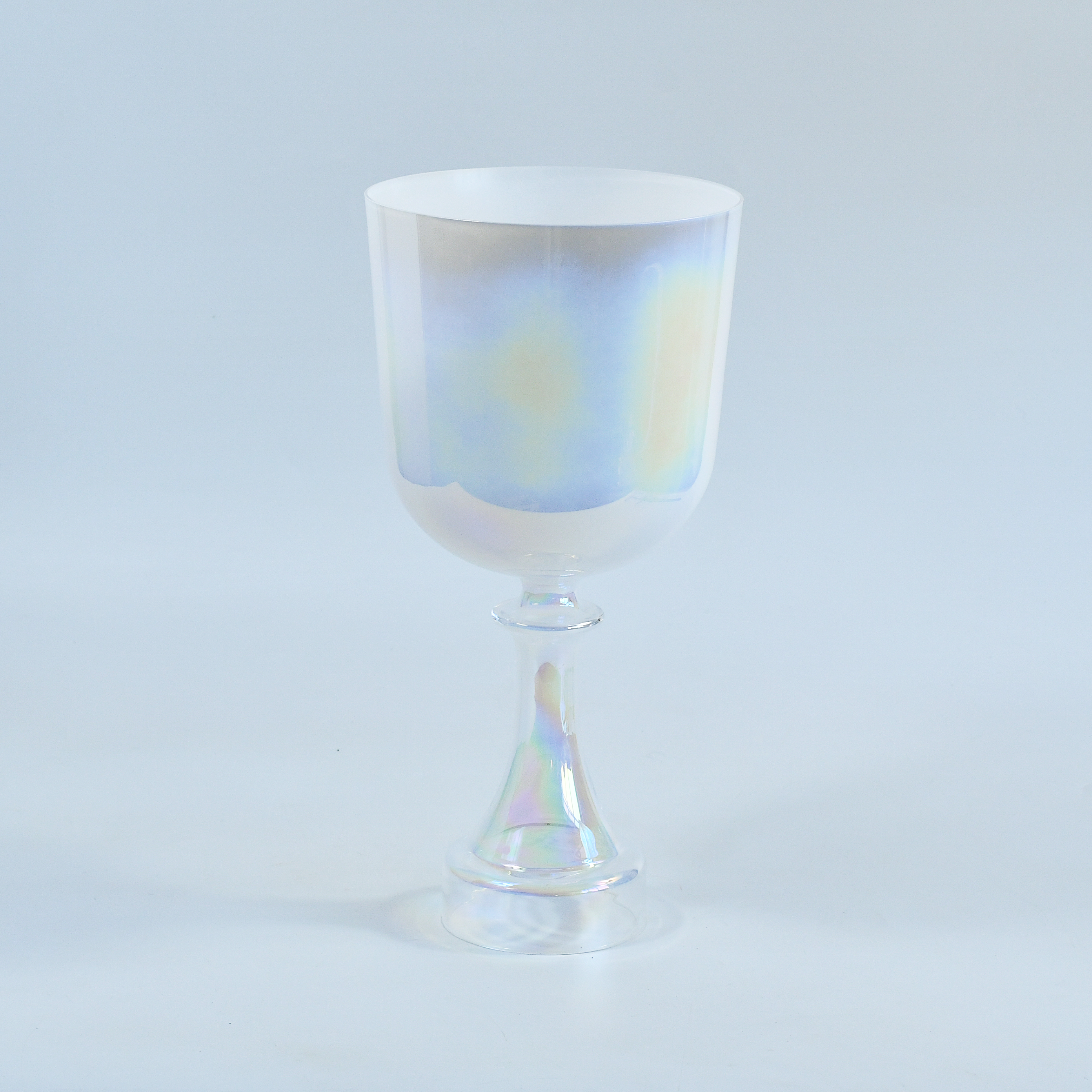 TXTone White Cosmic Light Crystal Singing Grail With Carrier Bag For Chakra Healing Meditation