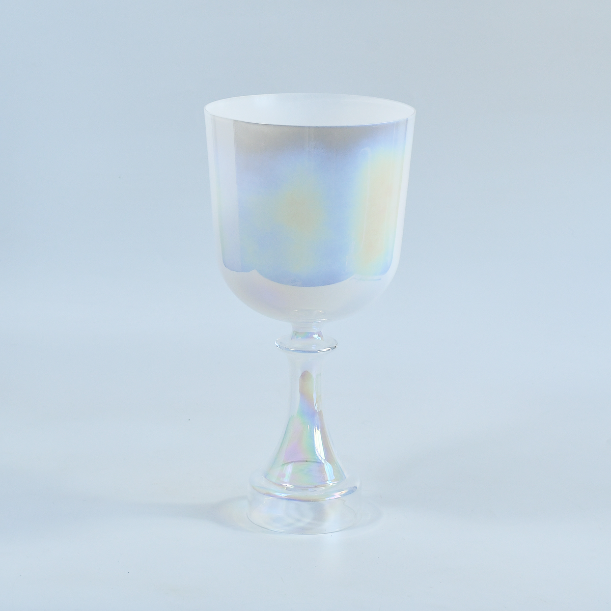 TXTone White Cosmic Light Crystal Singing Grail With Carrier Bag For Chakra Healing Meditation