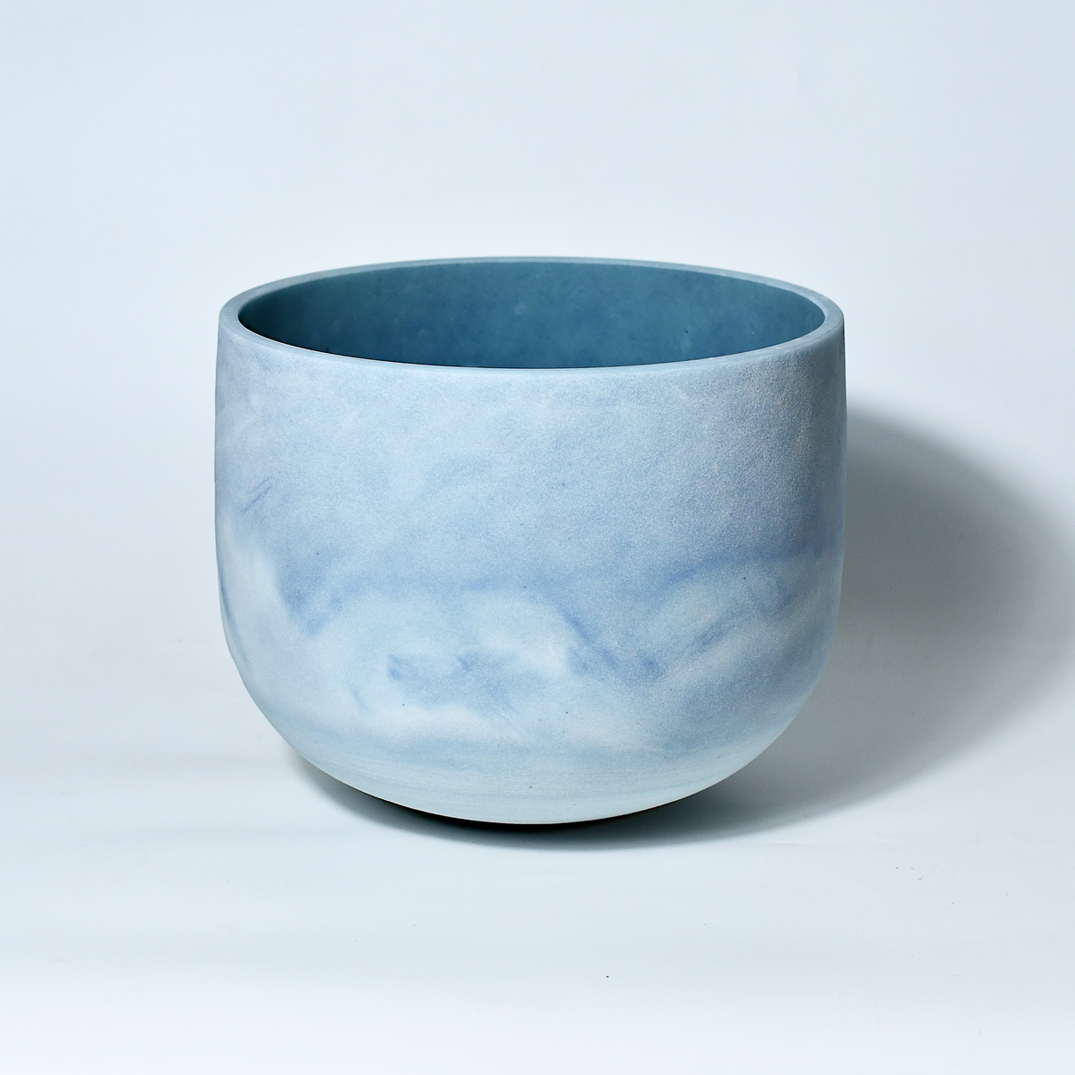 TXTone 12" 'Blue Smoke' Lapis Lazuli Crystal Singing Bowl - 432Hz G Note - One of a Kind With Carrier Bag For Chakra Healing Meditation