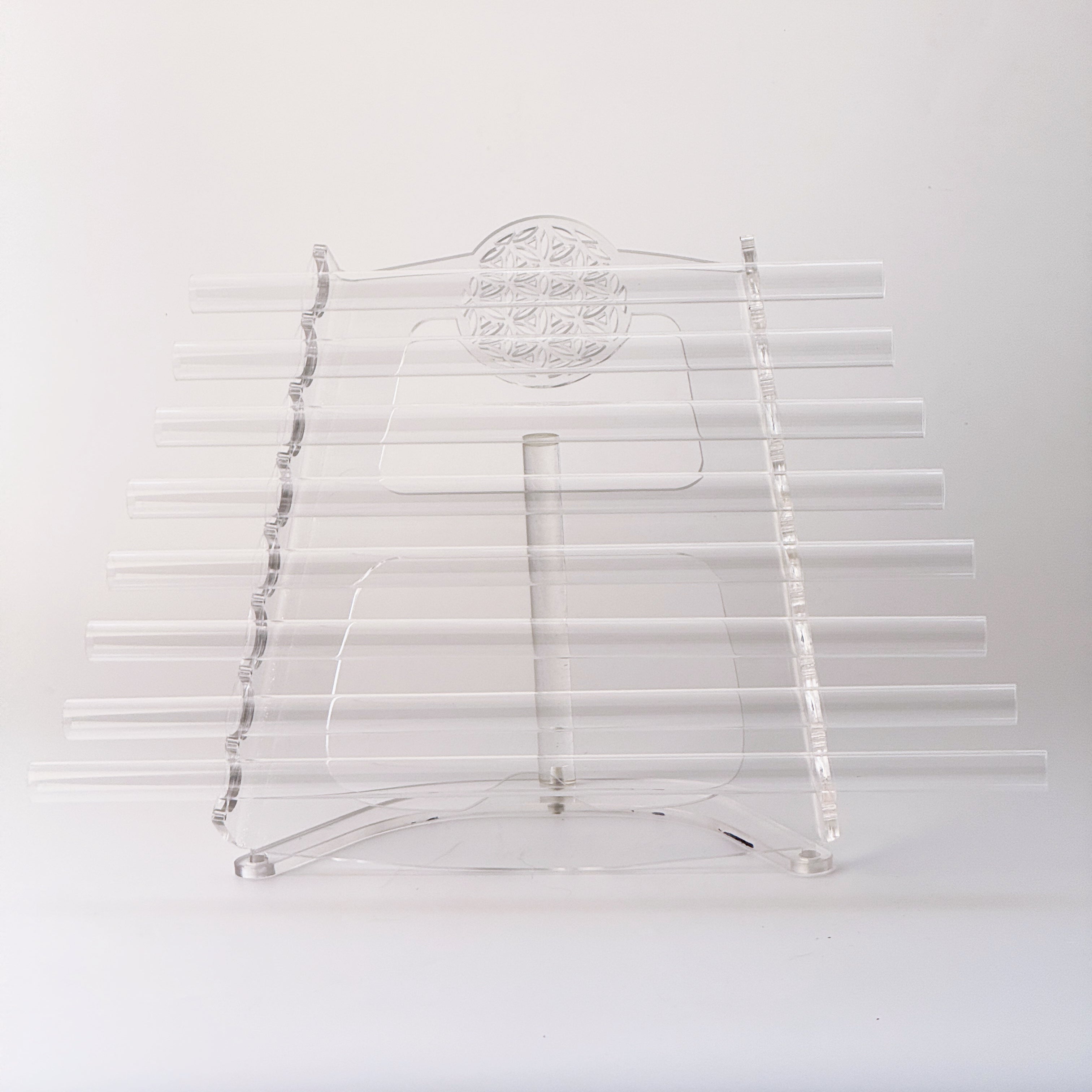 TXTone Flower of Life Crystal Harp – 8 Notes (C5–C6) with Premium Carrying Case