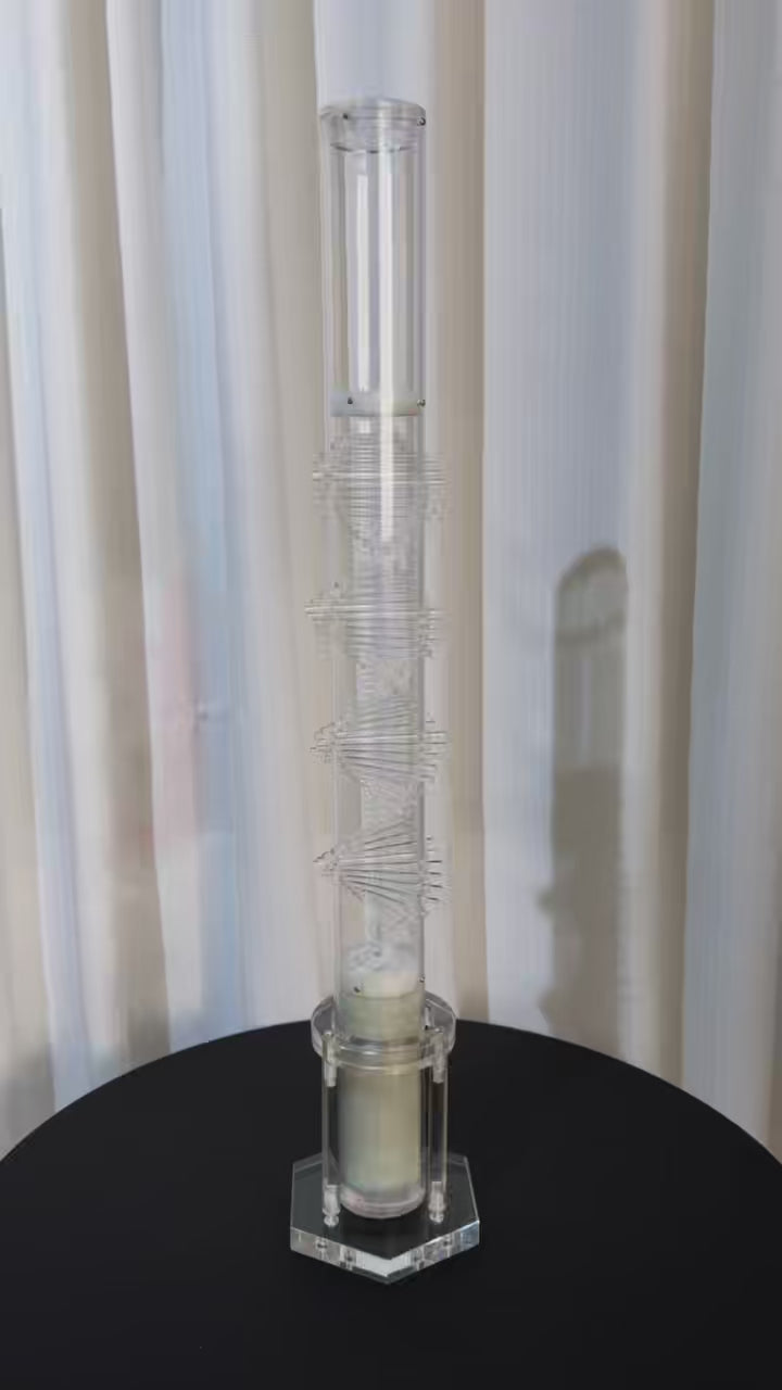 TXTone Small Glass Microbeads Rain Stick 60s Longer With Acrylic Stand Holder